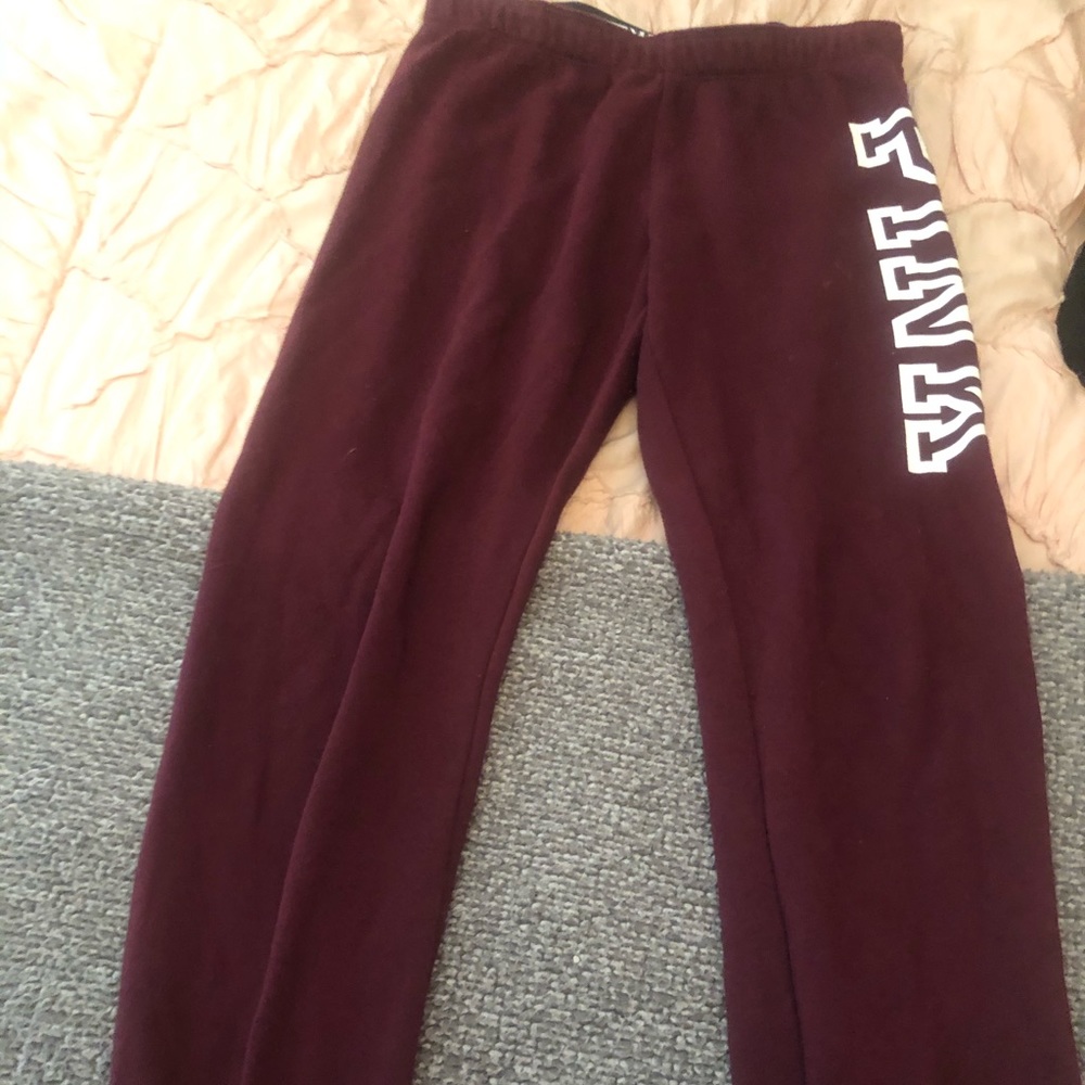 Victoria secret pink maroon sweatpants